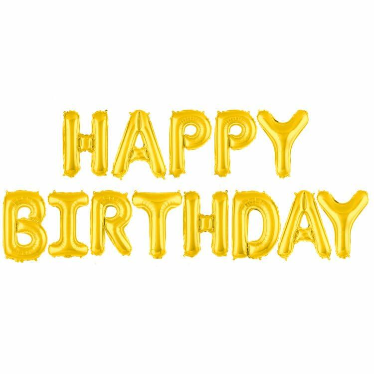 WRWMSLGO Letter Balloons 40in Alphabet A-Z Gold Foil Mylar Party Decor B