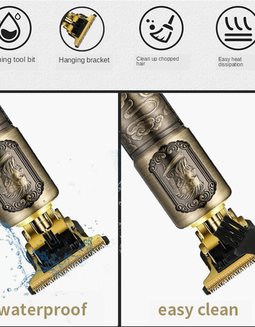 Load image into Gallery viewer, Hilandkom Hair Clippers Men Cordless T-Blade Trimmer Rechargeable LCD Figure-03
