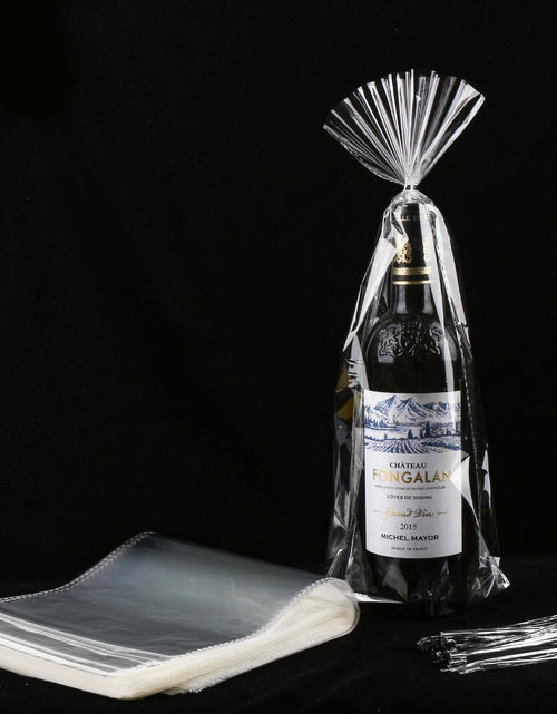 Load image into Gallery viewer, Kolewo4ever Wine Bottle Gift Bags Green Organza 8x16in 100pcs + 200 Twist Ties
