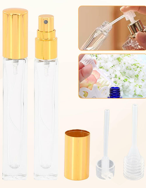 Load image into Gallery viewer, 5PCS 10ml Mini Perfume Refillable Bottles Travel Atomizer Set with Dispenser

