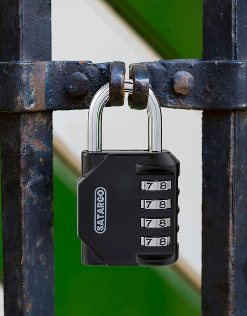 Load image into Gallery viewer, Satargo 4 Digit Combination Lock Cut Resistant Gym Padlock Yellow 2 Pack
