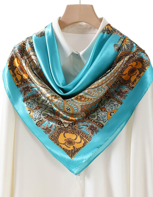 Load image into Gallery viewer, SHJINJU Women's Satin Square Silk Like Hair Scarf Wrap 35" 11-Style
