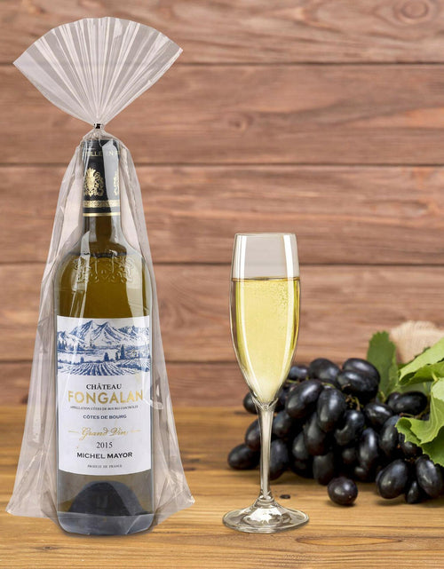 Load image into Gallery viewer, Kolewo4ever Wine Bottle Gift Bags Green Organza 8x16in 100pcs + 200 Twist Ties
