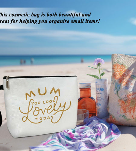 ZSHFMY Mom Makeup Bag Mama Cosmetic Pouch Travel Organizer Gift for Women -023