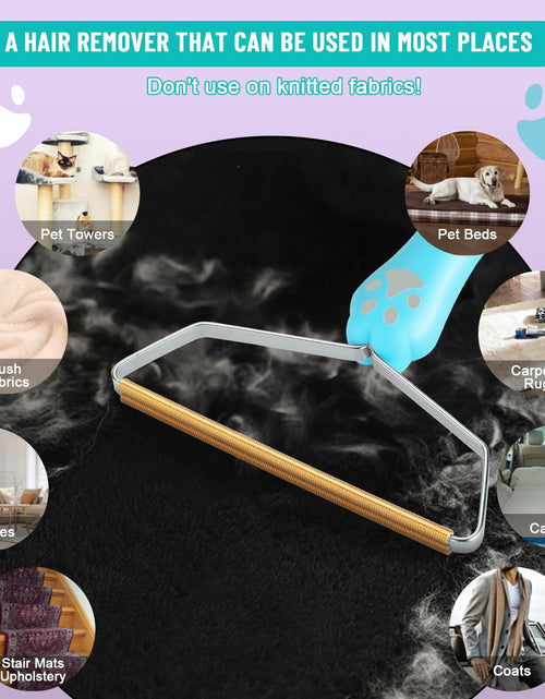 Load image into Gallery viewer, Qiguet Pet Hair Remover Carpet Scraper Fur Remover Tool Black
