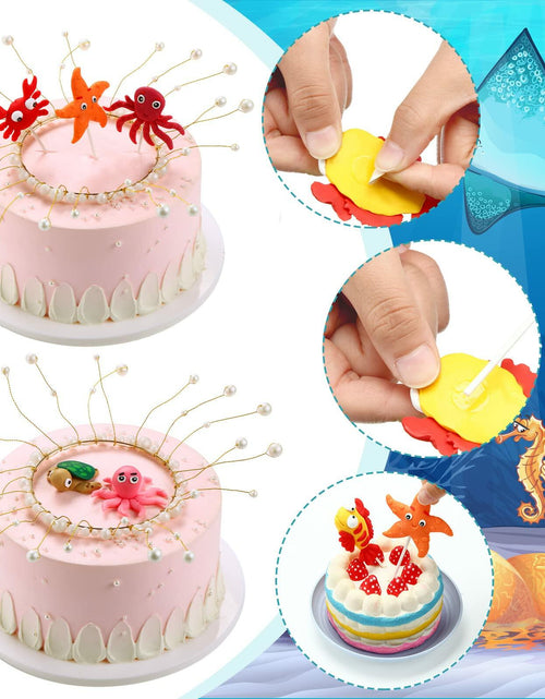 Load image into Gallery viewer, Yulejo 10 Pcs Dinosaur Cake Toppers Clay Jungle Safari Party Decor 2-3in
