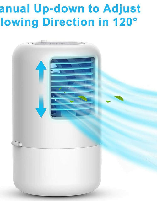 Load image into Gallery viewer, YUYTE Portable Air Conditioner Cooler Humidifier 3 Speeds 7 Colors 500ML White
