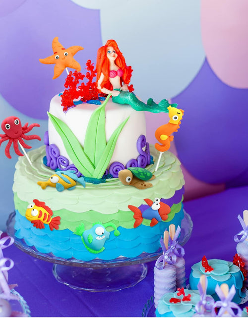 Load image into Gallery viewer, Yulejo 10 Pcs Dinosaur Cake Toppers Clay Jungle Safari Party Decor 2-3in

