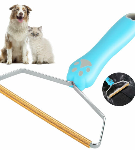 Qiguet Pet Hair Remover Carpet Scraper Fur Remover Tool Black
