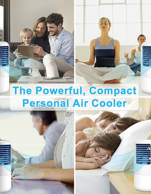 Load image into Gallery viewer, YUYTE Portable Air Conditioner Cooler Humidifier 3 Speeds 7 Colors 500ML White
