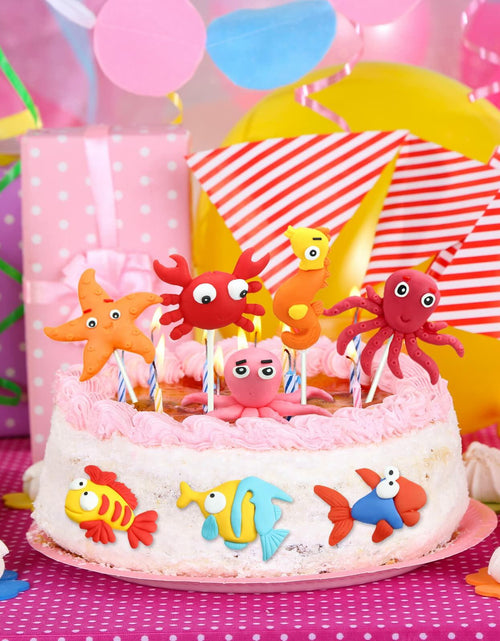 Load image into Gallery viewer, Yulejo 10 Pcs Dinosaur Cake Toppers Clay Jungle Safari Party Decor 2-3in
