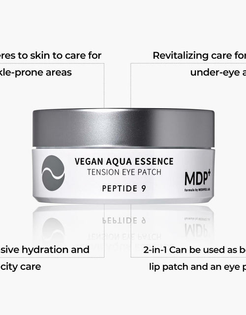Load image into Gallery viewer, MDP+ Peptide 9 Vegan Aqua Eye Patch Niacinamide Hyaluronic Acid 60ea
