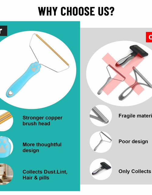 Load image into Gallery viewer, Qiguet Pet Hair Remover Carpet Scraper Fur Remover Tool Black
