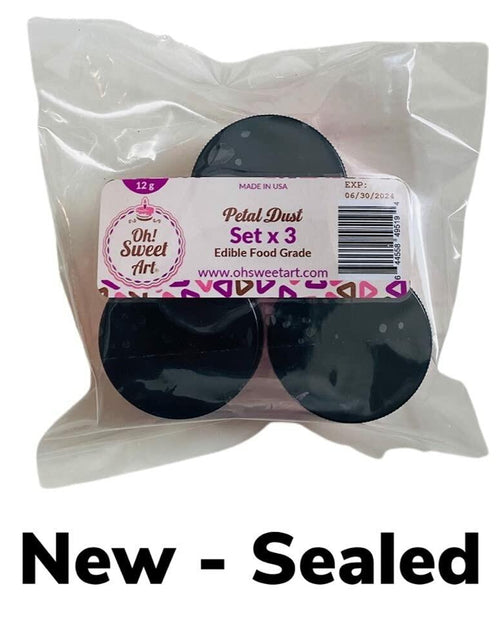 Load image into Gallery viewer, Oh! Sweet Art Edible Petal Dust Set 3 Colors Hot Pink French Rose Pink 4g
