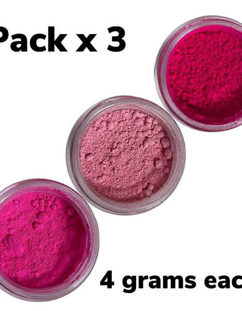 Load image into Gallery viewer, Oh! Sweet Art Edible Petal Dust Set 3 Colors Hot Pink French Rose Pink 4g
