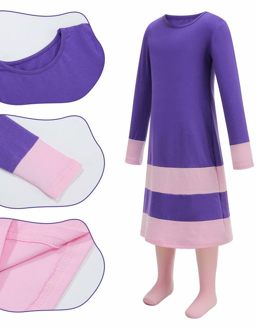 Load image into Gallery viewer, ROSADAGE Girls Daphne Halloween Costume Dress Purple Size 130 (6-7T)
