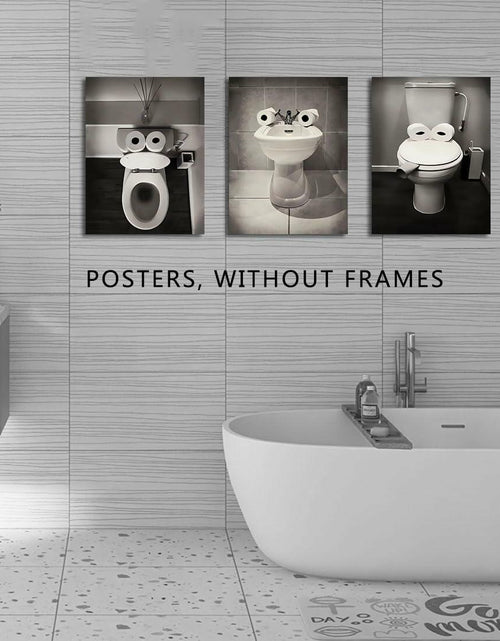 Load image into Gallery viewer, AIOCDIT Funny Dog Bathroom Wall Art Canvas Prints Set of 4 8x10 Unframed
