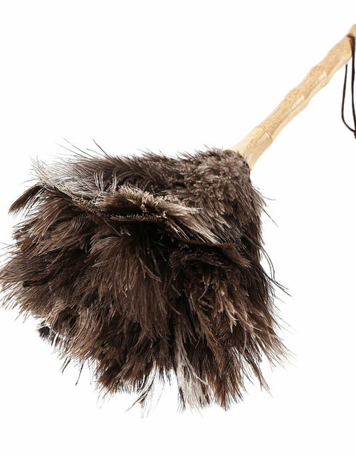 Load image into Gallery viewer, Greenfeather Small Ostrich Feather Duster 16in Wooden Handle 2 Pack
