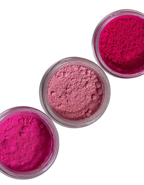 Load image into Gallery viewer, Oh! Sweet Art Edible Petal Dust Set 3 Colors Hot Pink French Rose Pink 4g
