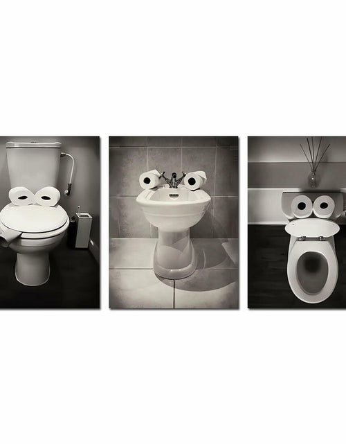 Load image into Gallery viewer, AIOCDIT Funny Dog Bathroom Wall Art Canvas Prints Set of 4 8x10 Unframed
