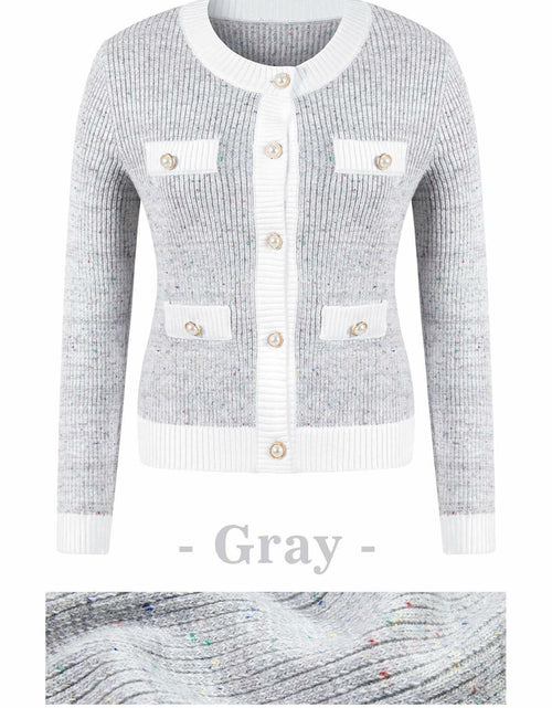 Load image into Gallery viewer, Langwyqu Womens Long Sleeve Button Down Cardigan Sweater Grey Size XL
