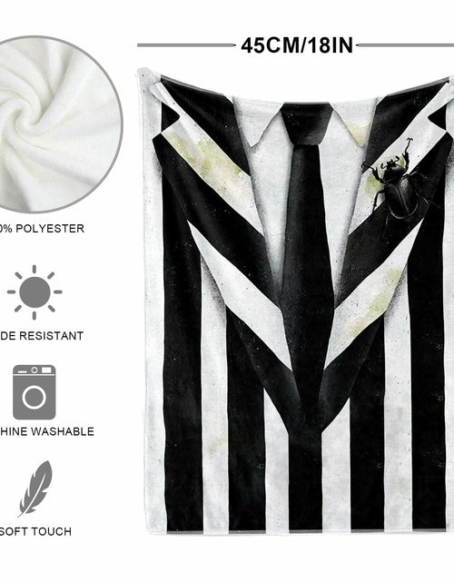 Load image into Gallery viewer, Jiudungs Halloween Kitchen Towels Set of 2 Black White Stripe 18x26 Inch
