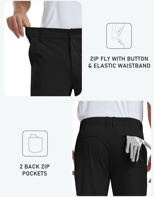 Load image into Gallery viewer, MoFiz Men's Golf Pants Stretch Slim Fit Lightweight Comfy Light Khaki Size 38
