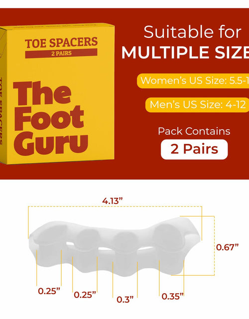 Load image into Gallery viewer, Kubbar Orthopedic Toe Spacers Bunion Corrector Hammer Toe Straightener 2 Pairs
