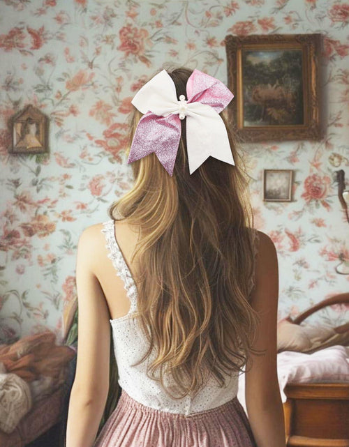 Load image into Gallery viewer, Tiltol 2 PCS Enchanted Witch Hair Bow Clips Pink Green &amp; Pink White
