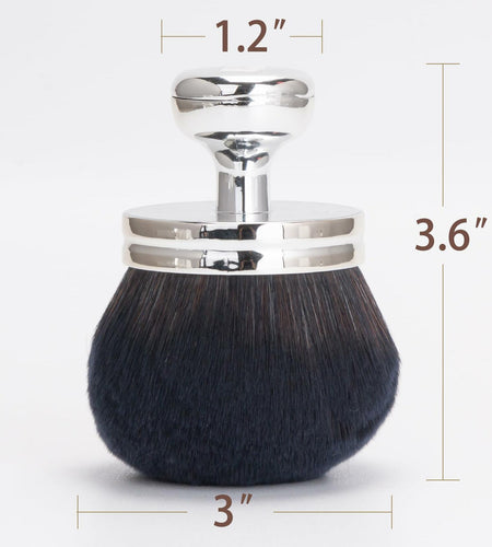 BABYSHEEP Blend & Blur Body Makeup Brush Kabuki 3in Wide Head Silver