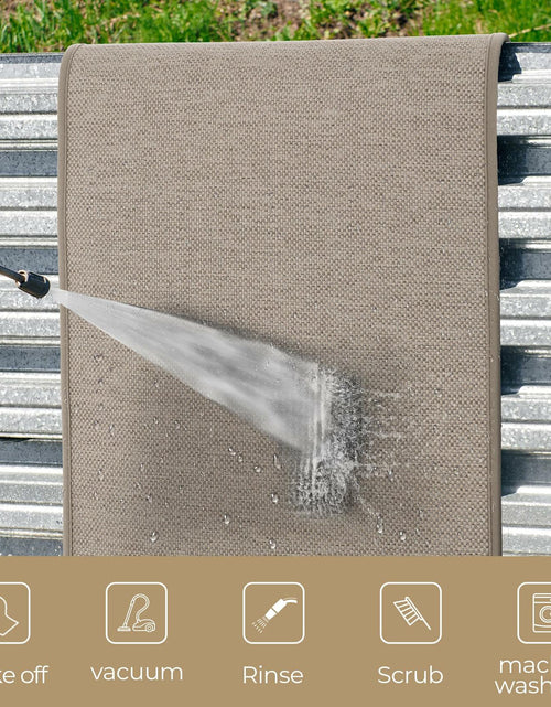Load image into Gallery viewer, GRANNY SAYS Non-Slip Rubber Door Mat 17x47in Khaki Low Profile Runner
