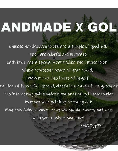 Load image into Gallery viewer, ZWOOGYM Handwoven Knot Charm Golf Club Bag Accessory Black White Green Brown
