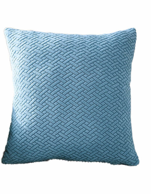 Load image into Gallery viewer, Yoovat Throw Pillow Cover 16x16 inch Sea Blue Texture Polyester
