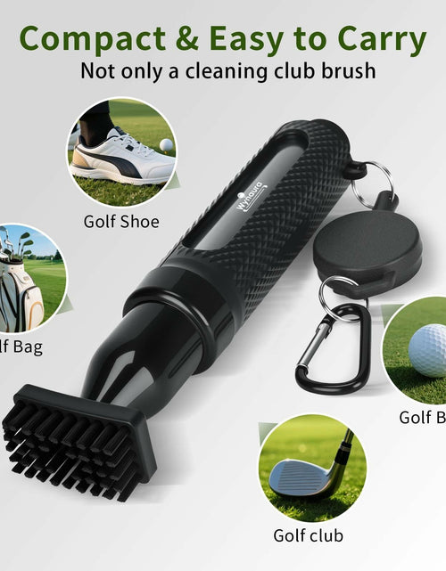 Load image into Gallery viewer, Wynaura Pro Golf Club Cleaner Brush Set with Groove Sharpener &amp; Towel Black
