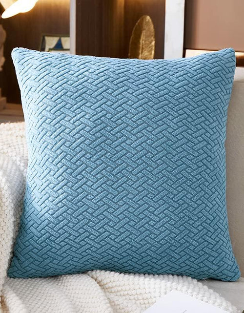 Load image into Gallery viewer, Yoovat Throw Pillow Cover 16x16 inch Sea Blue Texture Polyester
