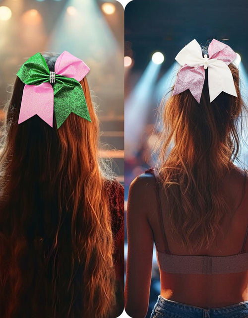 Load image into Gallery viewer, Tiltol 2 PCS Enchanted Witch Hair Bow Clips Pink Green &amp; Pink White
