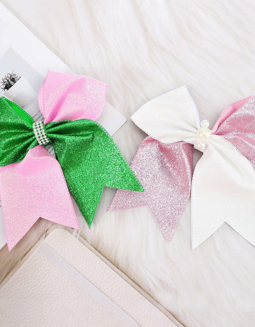 Load image into Gallery viewer, Tiltol 2 PCS Enchanted Witch Hair Bow Clips Pink Green &amp; Pink White
