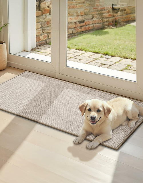 Load image into Gallery viewer, GRANNY SAYS Non-Slip Rubber Door Mat 17x47in Khaki Low Profile Runner

