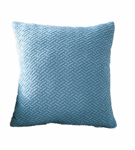 Yoovat Throw Pillow Cover 16x16 inch Sea Blue Texture Polyester