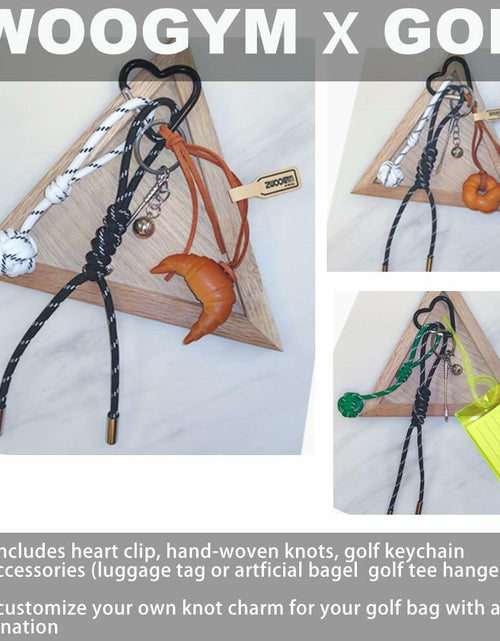 Load image into Gallery viewer, ZWOOGYM Handwoven Knot Charm Golf Club Bag Accessory Black White Green Brown

