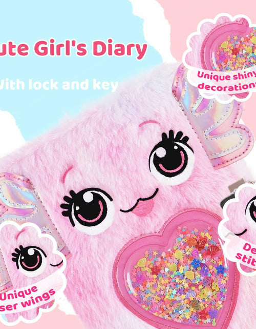 Load image into Gallery viewer, PrinBarBee French Bulldog Diary with Lock Plush 160 Pages Multicolor Pen
