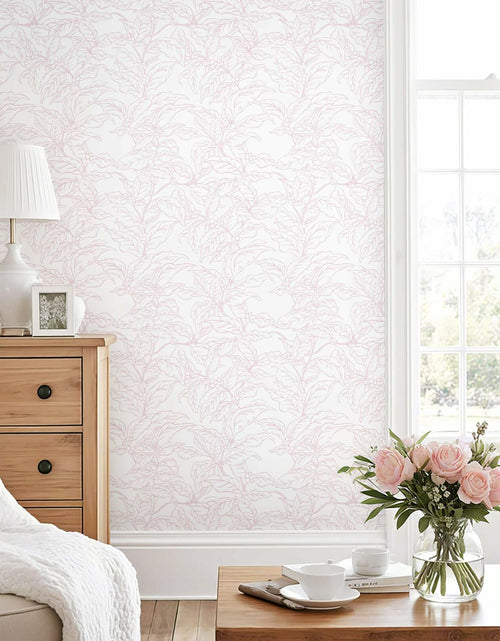 Load image into Gallery viewer, Heroad Boho Floral Peel &amp; Stick Wallpaper Pink White 17.3x78.7in Vinyl
