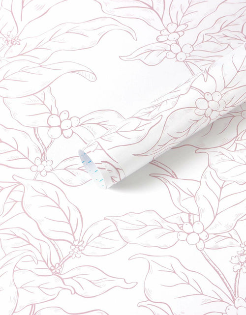 Load image into Gallery viewer, Heroad Boho Floral Peel &amp; Stick Wallpaper Pink White 17.3x78.7in Vinyl
