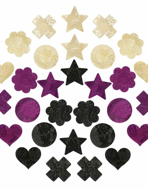 Load image into Gallery viewer, JROZXF Lace Nipple Pasties Adhesive Disposable Bra Covers 15 Pairs Size 3.2inch
