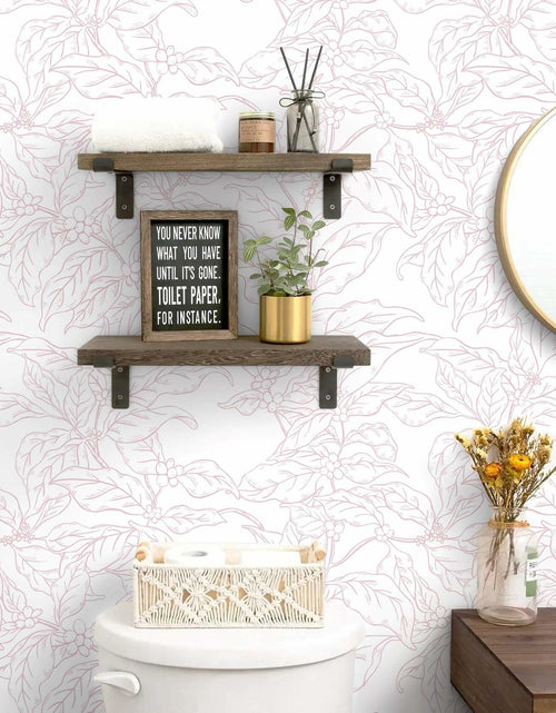 Load image into Gallery viewer, Heroad Boho Floral Peel &amp; Stick Wallpaper Pink White 17.3x78.7in Vinyl
