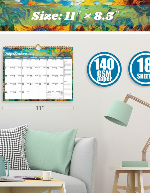 Load image into Gallery viewer, XISIDO 18-Month Wall Calendar 2025-2026 11x8.5 Flower Julian Dates
