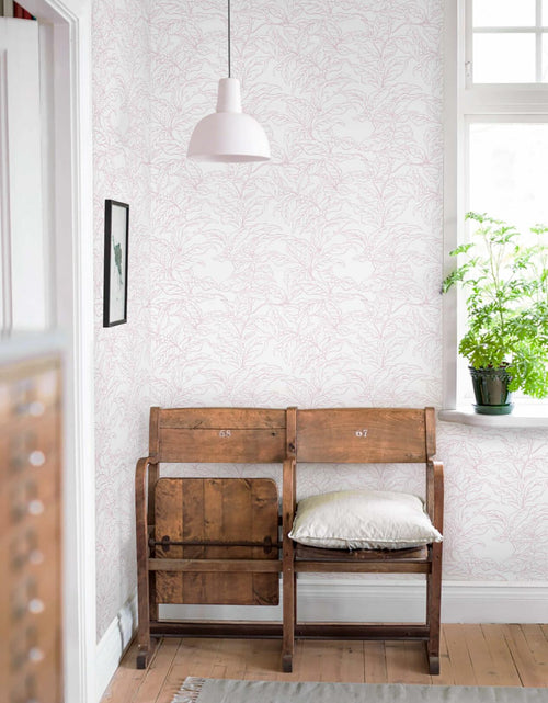Load image into Gallery viewer, Heroad Boho Floral Peel &amp; Stick Wallpaper Pink White 17.3x78.7in Vinyl
