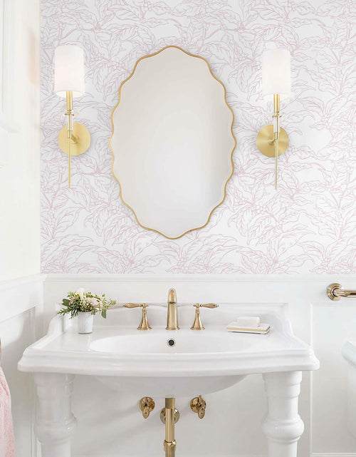 Load image into Gallery viewer, Heroad Boho Floral Peel &amp; Stick Wallpaper Pink White 17.3x78.7in Vinyl

