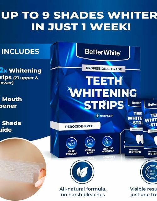 Load image into Gallery viewer, BetterWhite Teeth Whitening Strips 14 Peroxide-Free Professional 7 Treatments

