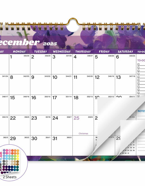 Load image into Gallery viewer, XISIDO 18-Month Wall Calendar 2025-2026 11x8.5 Flower Julian Dates
